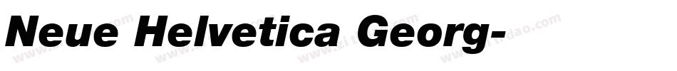 Neue Helvetica Georg字体转换